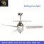 Ceiling fan light LED ceiling fan lamp with metal blade for living room