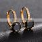 Europe and the United States popular fashion golden round zircon clip on earrings