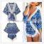 Wholesale Sexy Design Lace Trim Latest Design Beach Tunic