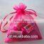 Accept Custom Order and Screen Printing Surface Handling organza drawstring bags company drawstring