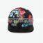 fashion snakeskin brim floral printing snapback hats