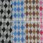 nylon lingerie fabric blue diamond checks on white polyester milk fiber Spandex print fabric