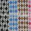 nylon lingerie fabric blue diamond checks on white polyester milk fiber Spandex print fabric