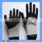 Black 3/4 Dipped Sandy Nitrile Cut Resistant Gloves Grey HPPE Anti Cut Nitrile Gloves Made in China