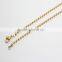 Hot sale 75cm gold color 316 stainless steel ball chain for floating lockets