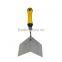 External corner trowel with soft grip, stainless steel blade