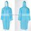 adult portable long size hooded clear reusable raincoat clear pvc raincoat