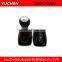 YUCHEN Car Shift Gear Knob Silver Caps Red Stitches Leather Boot For VW BORA GTI MK4 GOlf 4 1999-2005/ Seat Leon