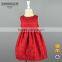 ODM red embroidered/satin baby girls' dresses for 9M/12M/18M/24M/36M baby girls' clothing on sale