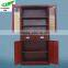 Stainless office cupboard of steel with 2 drawers and glass/book cabinet/sporting club locker
