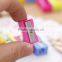 Student pencil sharpener mini square plastic colorful alloy sharpener