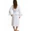 white color women girl 100% Cotton hotel terry cloth bathrobe