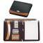 A4 PU leather portfolio folder with zipper,custom portfolio folder