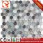 Green crystal mix color marble mosaic tile