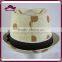 Dot Pattern Printed Natural Straw Hat