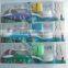 Nylon bristle tooth brush with dental floss and dental floss pick