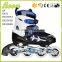 direct manufacturer wholesale aluninum chassis pu wheel kids inline skate with 3 color