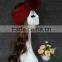 Handmade Women's 100% genuine fur scarf /real fur headband with raccoon ball