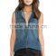 new designer sleeveless denim women vest JXF032
