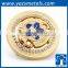 Factory produce cheap gold silver finish western belt buckle