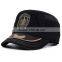 cheap black military peaked cap men