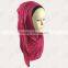 Wholesale New Fashion High Quality Shimmer With Glitter Crystal Scraf Women Hijab Plain Cotton Jersey Slip Instant Shawls
