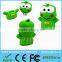lovely cute frog cartoon character usb flash drive / promotional gift PVC usb flash drive customized pvc usb
