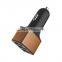 High quality universal 3 usb car charger, for iphone samsung nokia 6110 with aluminum circle
