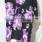vintage thai retro HIPPIE BOHO HAWAII FLORAL Hibiscu print kimono MAXI DRESS cover up kaftan gypsy short dress