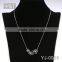 nebraska state valentines day 2 hearts dainty necklace