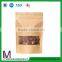 Kraft paper Bag with window and Zipper heat seal Kraft Paper Valve Bag