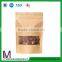 Kraft paper Bag with window and Zipper heat seal Kraft Paper Valve Bag