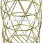 Iron wire golden cylindrical Candle Holder lantern
