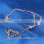 Fine Jewelry Rhinestone Pave Chain Link Bracelets Silver 925