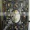 Marble Pietra Dura Dining Unique Table Top, Black Murals Work