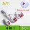 Factory selling fine titanium mesotherapy mirco needle derma roller 4 in 1 for scar removal made in china