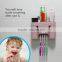 Dustproof Toothbrush Holder Hands Free Toothpaste Squeezer with 2 Ringing Mugs Free Cleaning Brush Family Bathroom Organizer