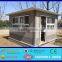 modern low cost prefab steel frame guard house with metal carved board
