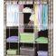 Folding fabric portable bedroom wardrobe with metal frame big size