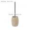 Polyresin Brown Marble gold Scroll Rim Bathroom Accessories Sets