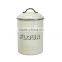 Hot Sale Colorful Round Metal Bread Flour Cookies Storage Bin Kitchen Flour Canister