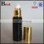 30ml cosmetic lotion screen printing black glass bottle gold aluminum pump and cap china suppliers