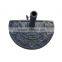 Outdoor Beach Half Round Resin Umbrella Base for Half Patio Umbrella, Black