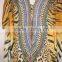 Leopard print crystal embellished tie up kaftan CAFTAN tunic poncho blouse