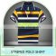 Wholesale Custom Polo T shirt 2016 New Design Cotton Short Casual Striped Slim Contrast Color Men's Polo Shirt