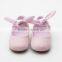 Pink fabric baby handmade non-slip sole baby Girls shoes
