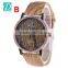 Newest Wooden Leather Watch Custom Logo Fashion Wrist Watch