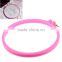 High Quality Embroidery Tools Fuchsia Plastic Punch Needle Hoop