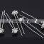 Wholesale 2-7/8" Rhinestone Flower Charm Wedding Hairpins