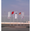 Aluminum tapered flagpole internal halyard flagpole